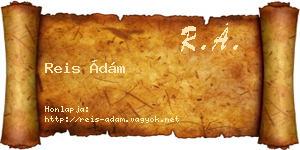 Reis Ádám névjegykártya